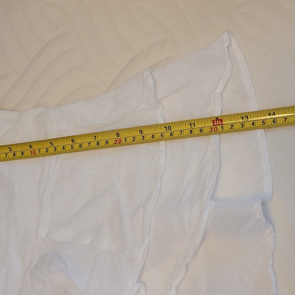 White cotton tier Polo skirt / swim coverup - 10 tiered - Picture 7 of 13